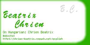 beatrix chrien business card